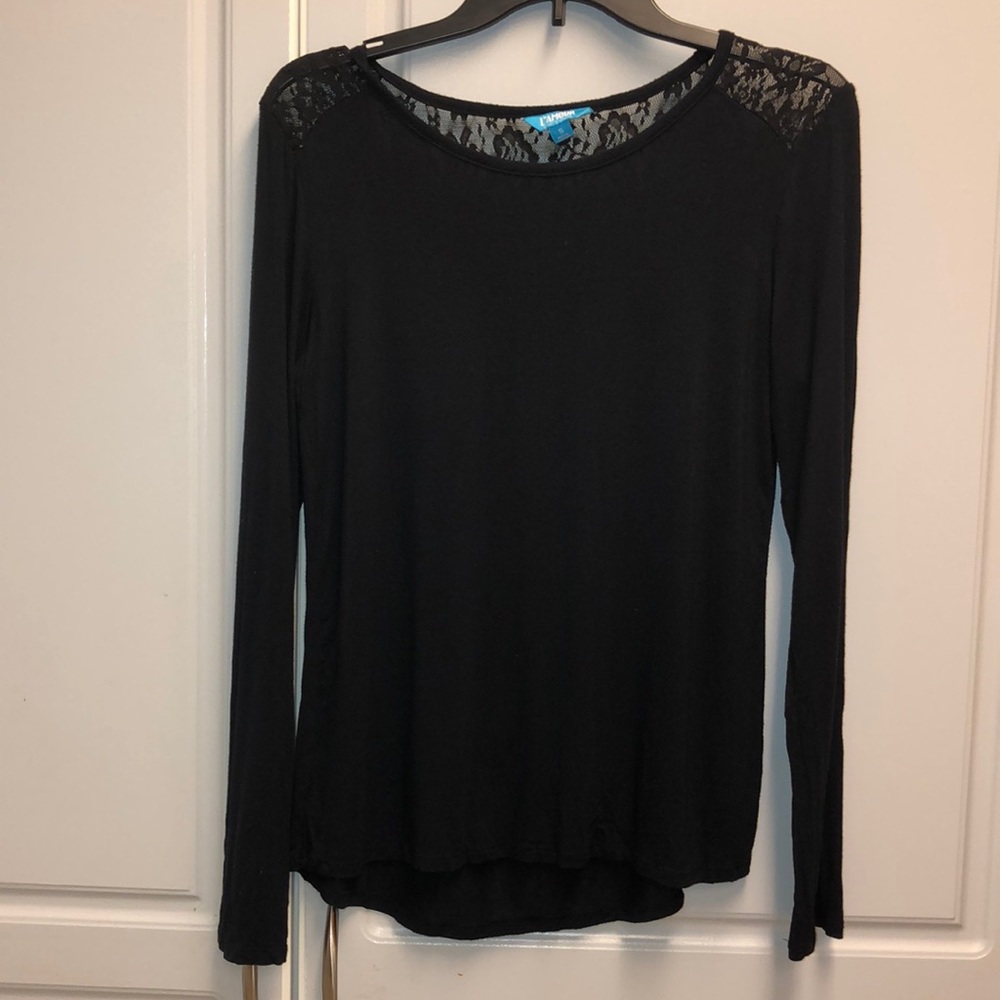 Black long sleeve top